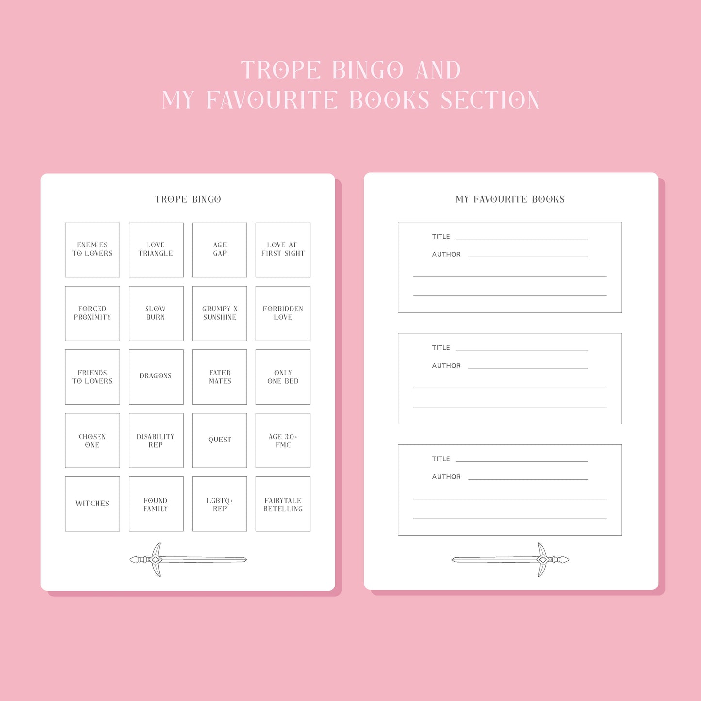 Romantasy Reading Journal – Book Review Notebook