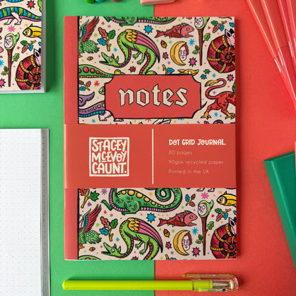 Medieval Menagerie - A5 Dotted Notebook