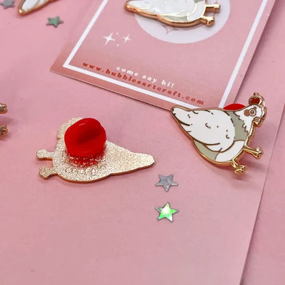 Cherry Bird Pigeon - Hard Enamel Pin