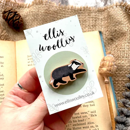 Badger - Wooden Pin