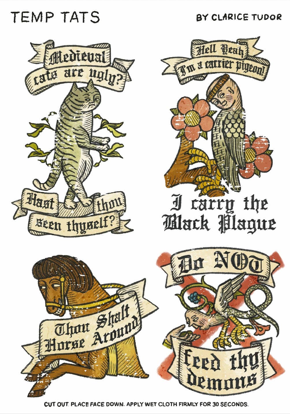 Medieval - Temporary Tattoo Sheet