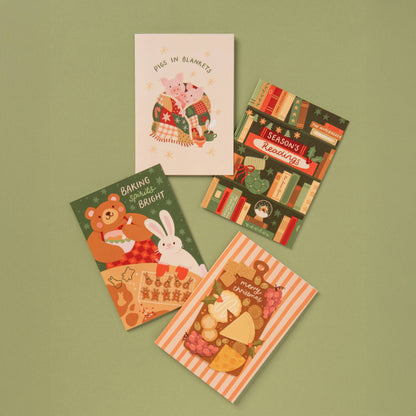 Bookshelf - A6 Christmas Card