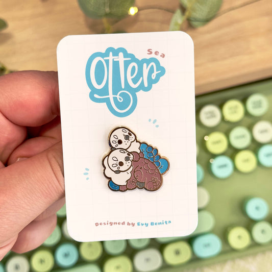 Sea Otter Duo Hard Enamel Pin