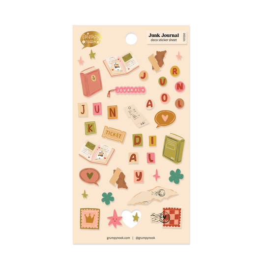 Daily Junk Journal Deco - Sticker Sheet