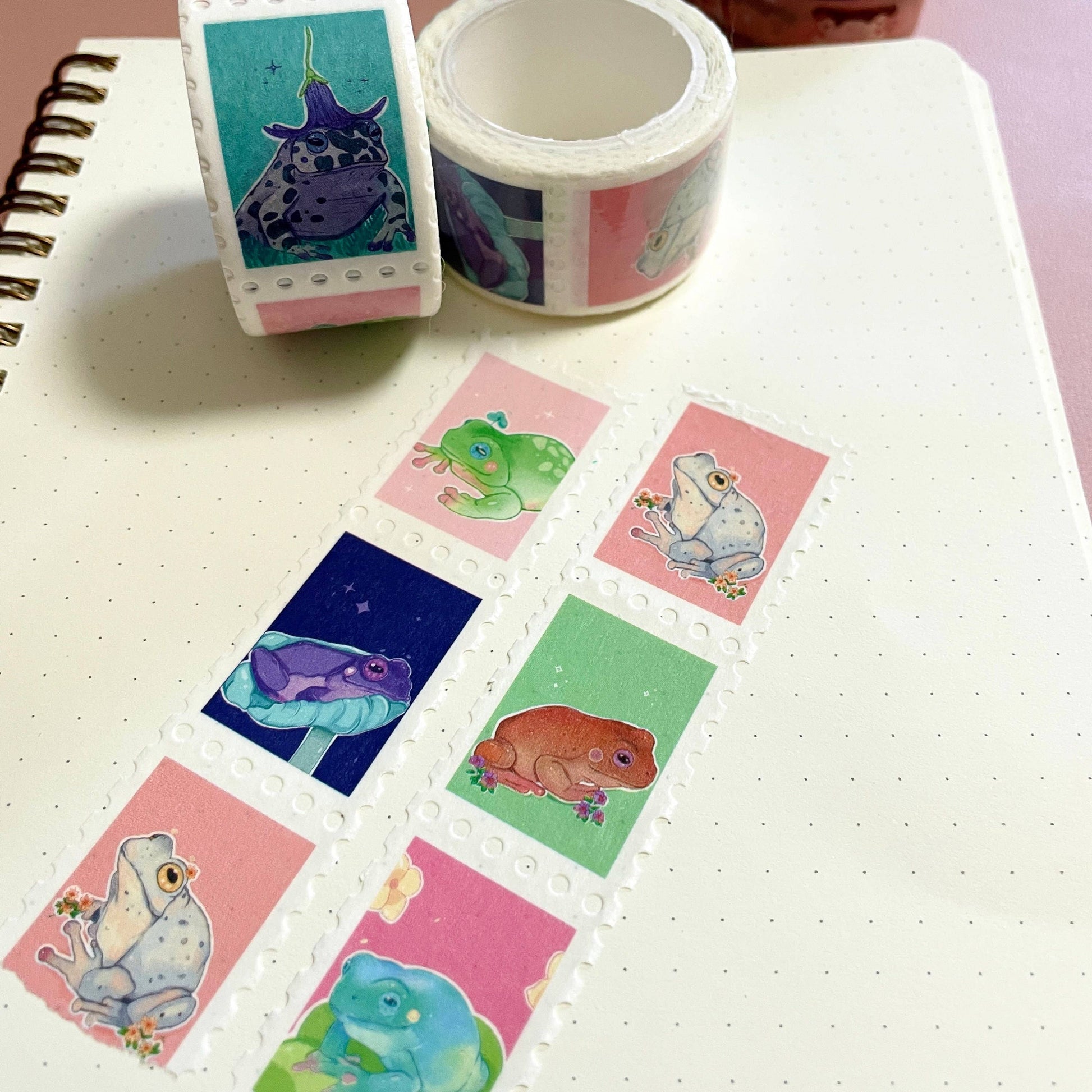 Washi Tape | Cute Frog Washi Tape | Pastel Frogs