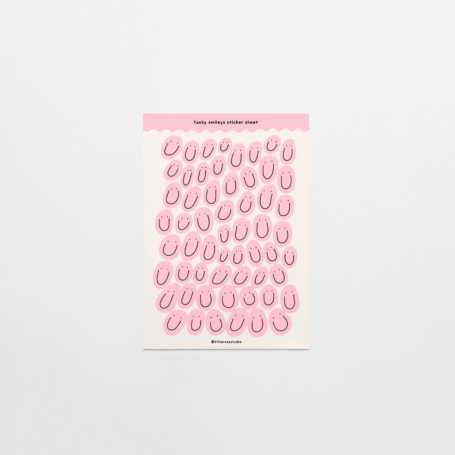 Pink Groovy Smiles - Sticker Sheet