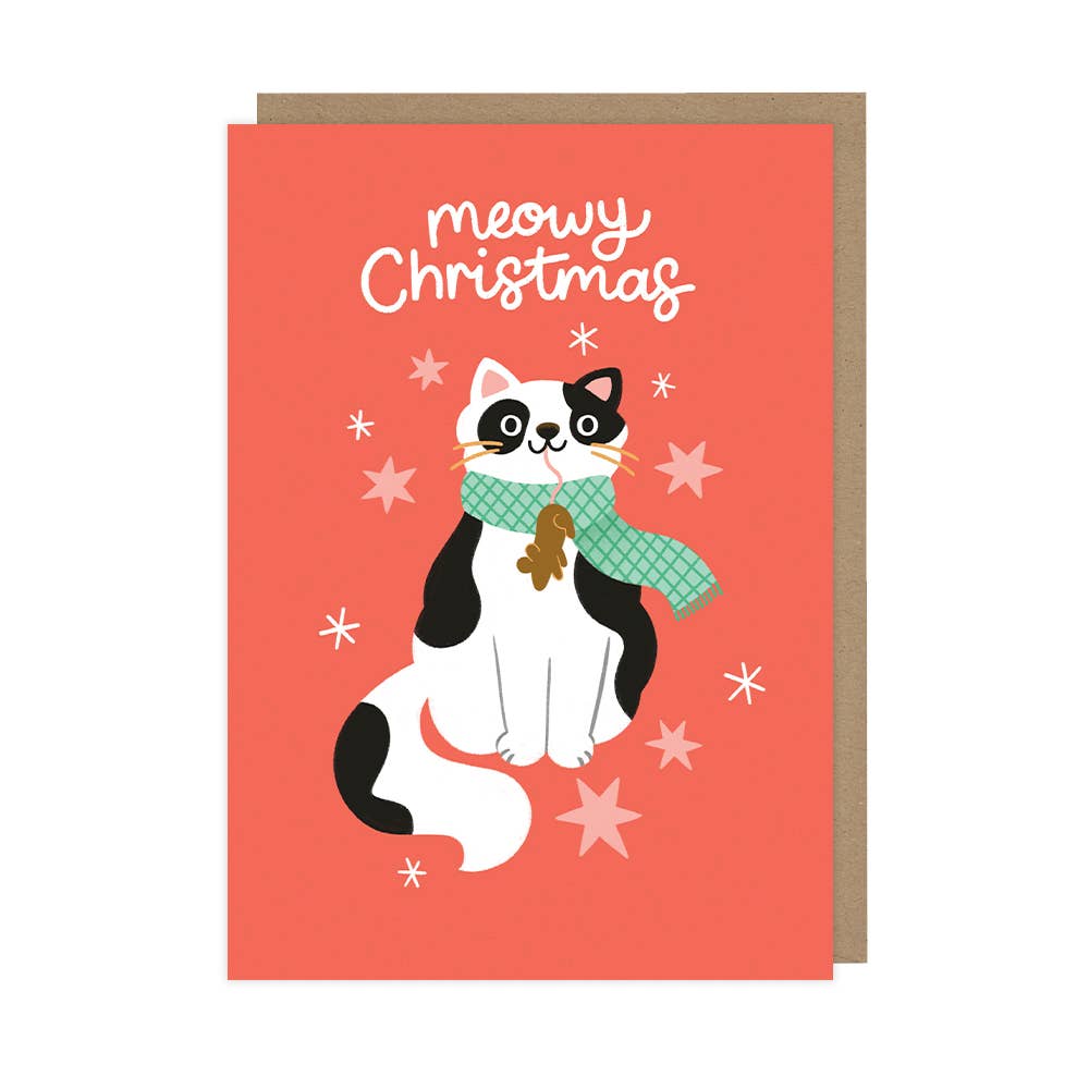Christmas Cat & Mouse - A6 Christmas Card