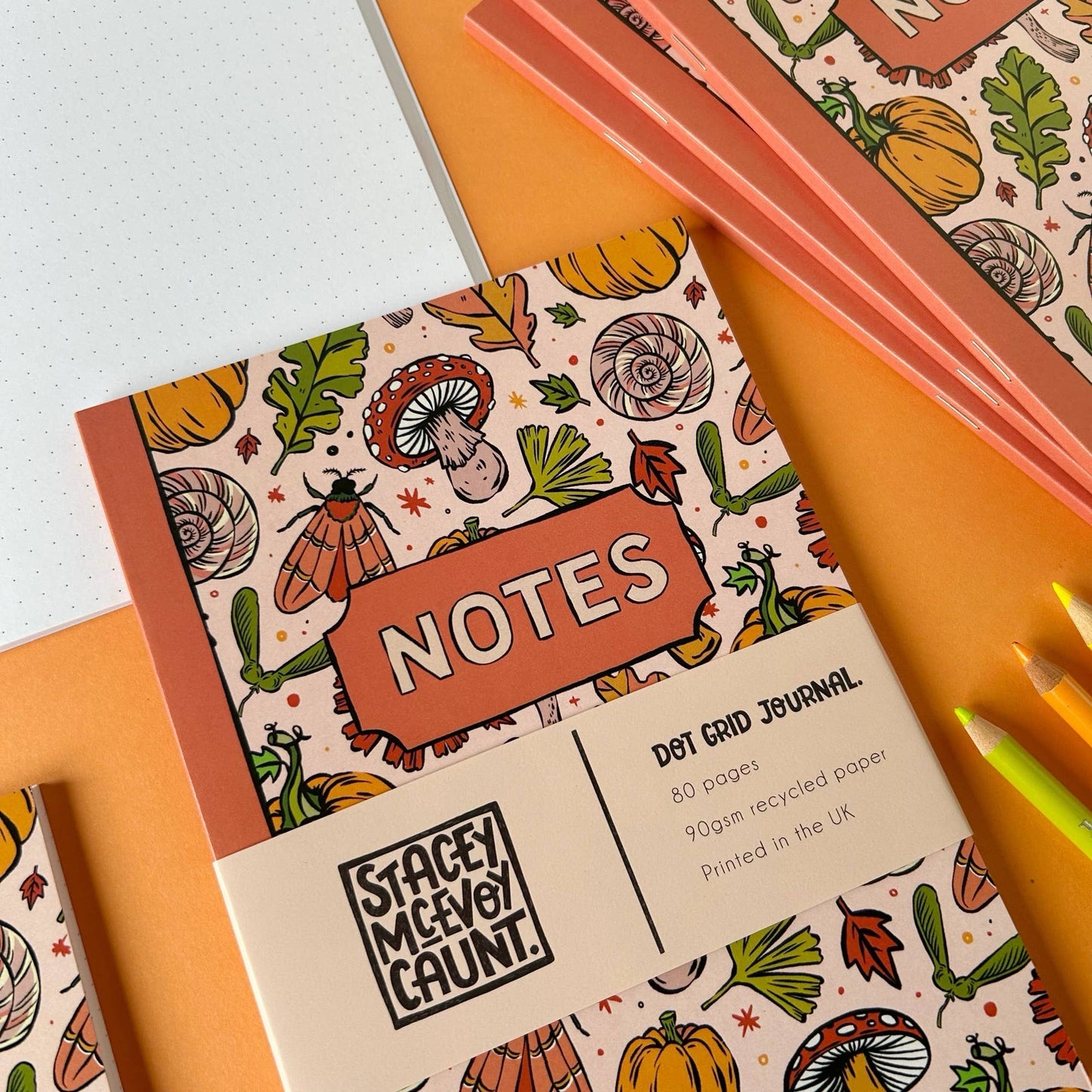Autumn Pumpkin - A5 Dotted Notebook