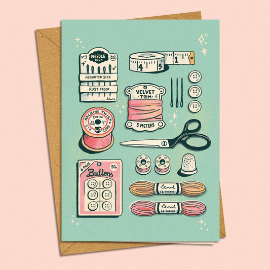Sewing - A6 Greetings Card
