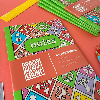 Medieval Tile Pattern - A5 Dotted Notebook