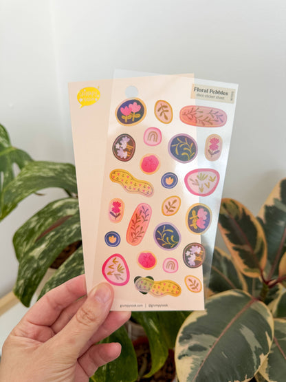 Floral Pebbles Deco - Sticker Sheet