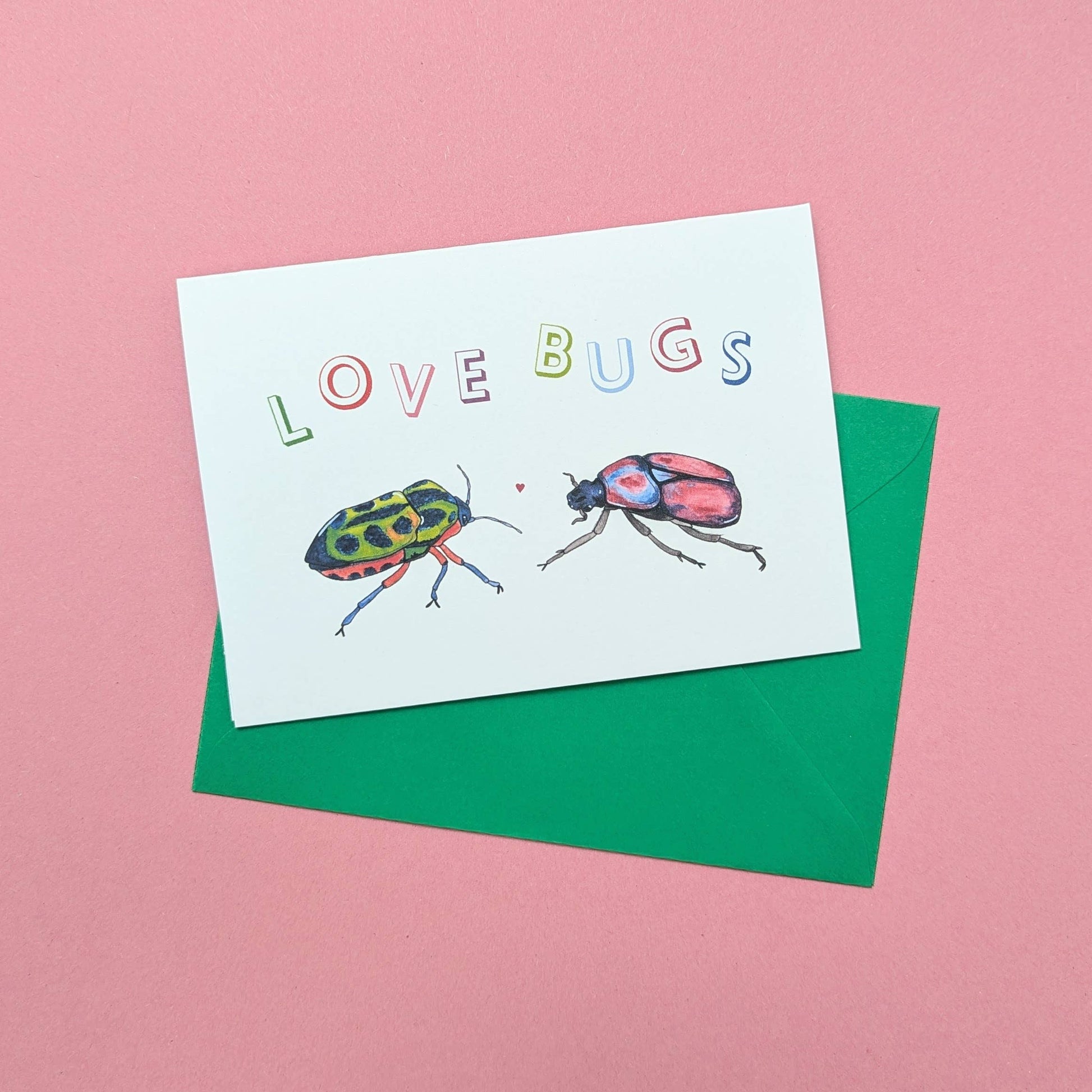 Love Bugs Card - Bug Valentines Wedding Day Card