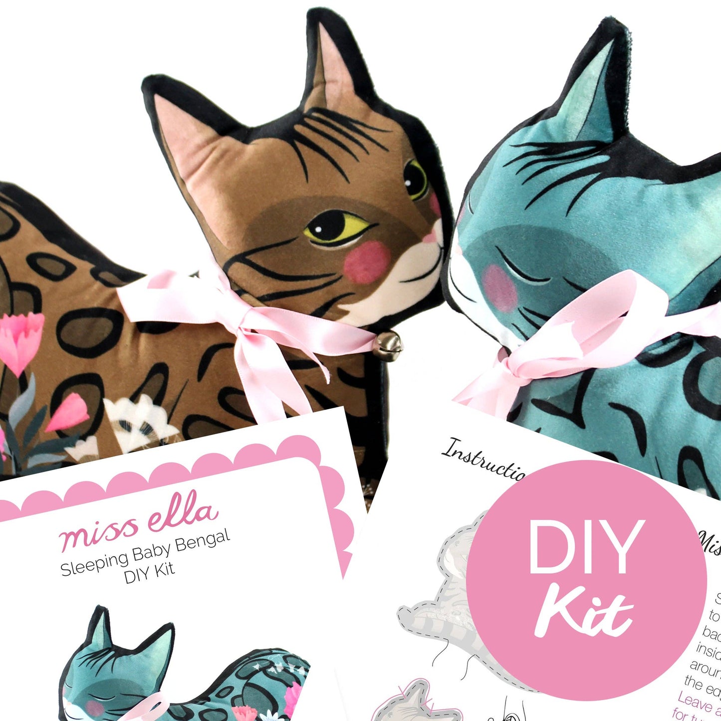 Bengal Kitten DIY Sewing KIT Cat Craft Kit