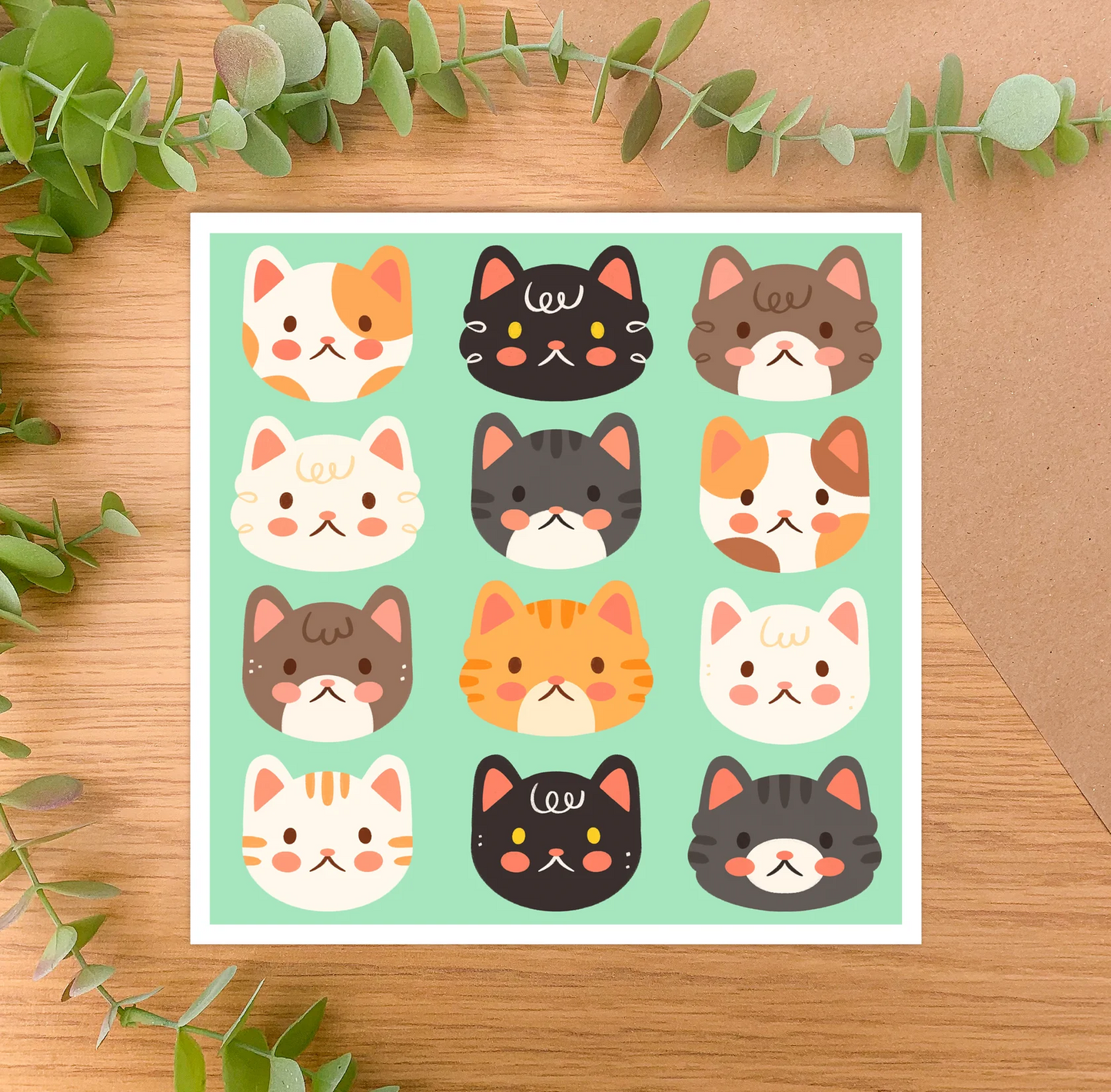 Cute Cats - Square Art Print
