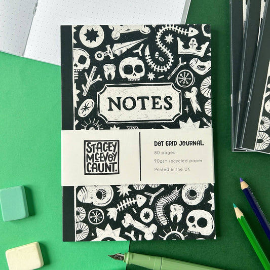 Skull and Bones - A5 Dotted Notebook