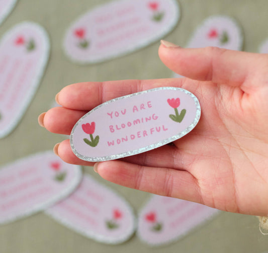 Blooming Wonderful - Holographic Sticker