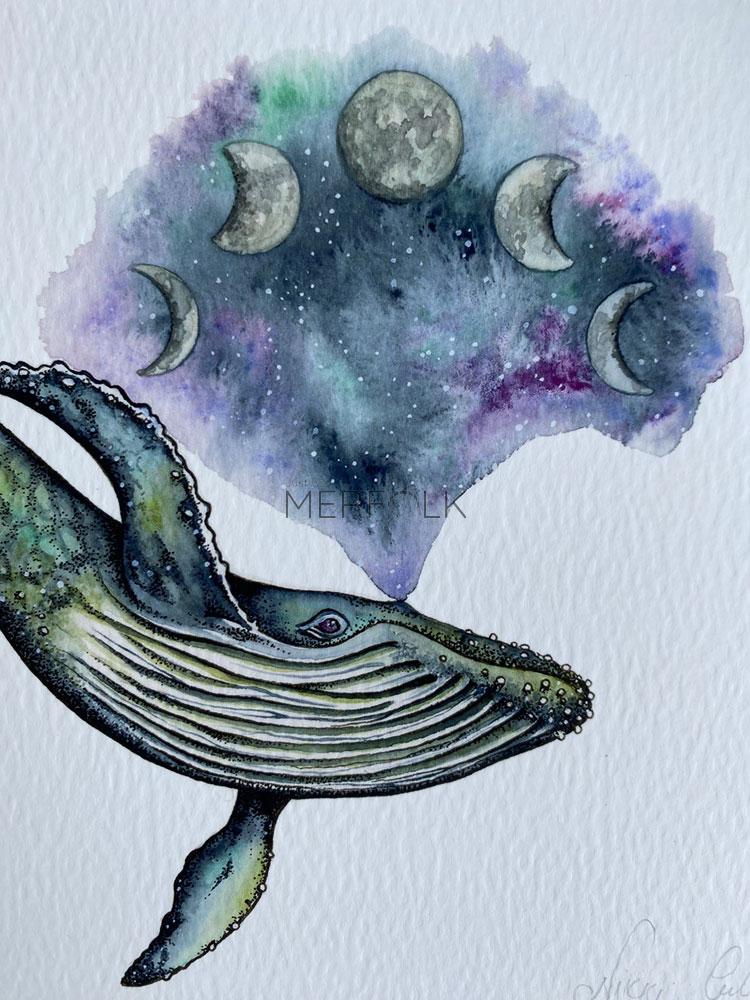 Celestial Humpback - A4 Print