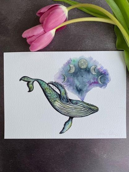 Celestial Humpback - A4 Print