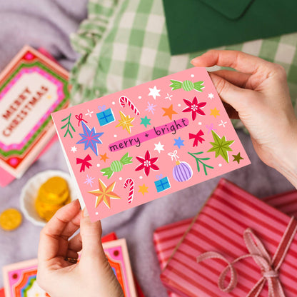 Merry and Bright - A6 Christmas Card