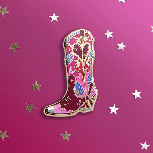 Cosmic Cowgirl Boot - Enamel Pin