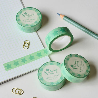 Green Stars - Washi Tape
