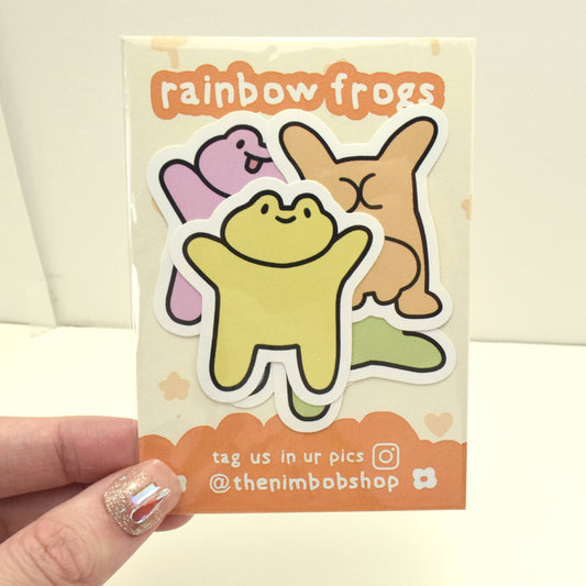 Rainbow Frogs - Sticker Pack