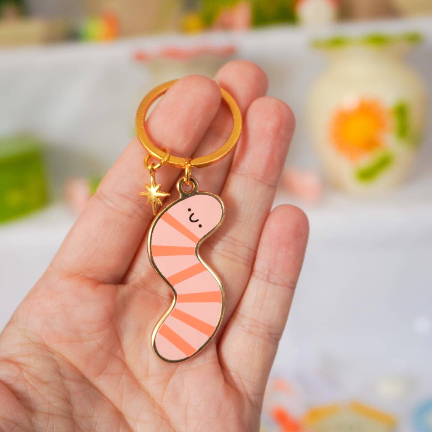 Worm - Enamel Keychain