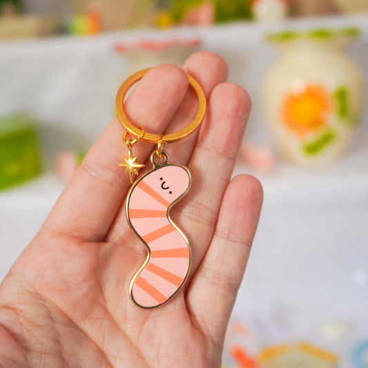 Worm - Enamel Keychain