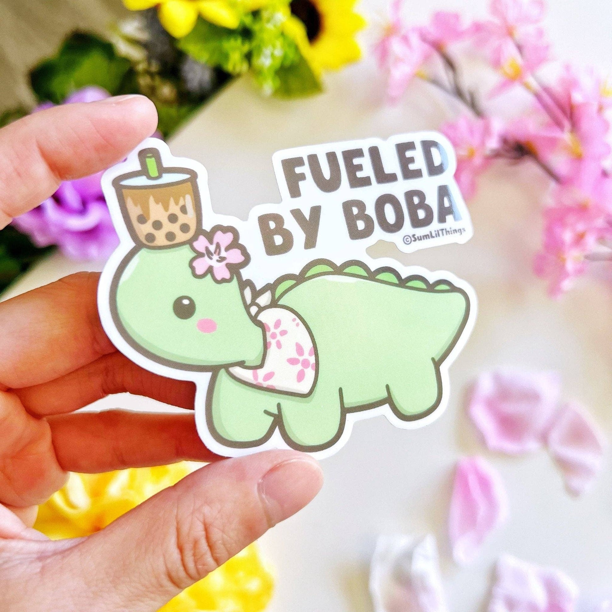 Fueled By Boba (Transparent) - Vinyl Sticker