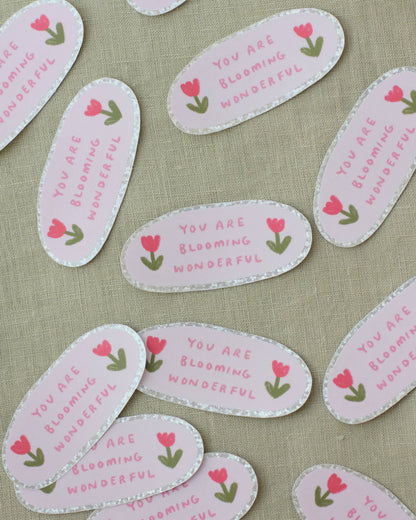 Blooming Wonderful - Holographic Sticker