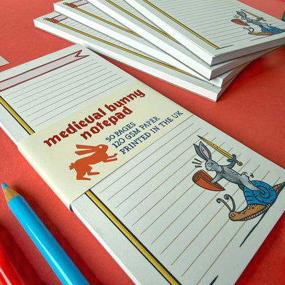 Duelling Bunnies Medieval - DL Notepad