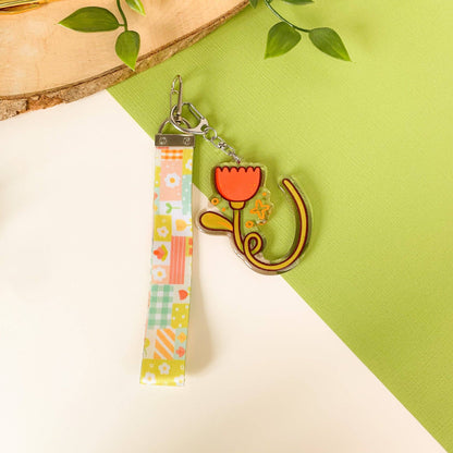 Spring Patchwork - Lanyard Keychain