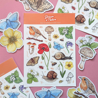 English Garden Sticker Sheet - Nature Stickers