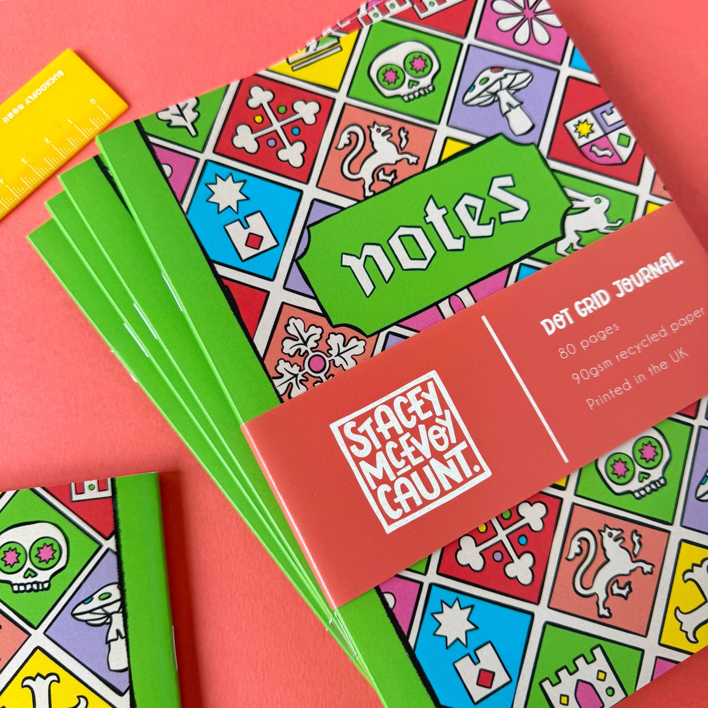 Medieval Tile Pattern - A5 Dotted Notebook