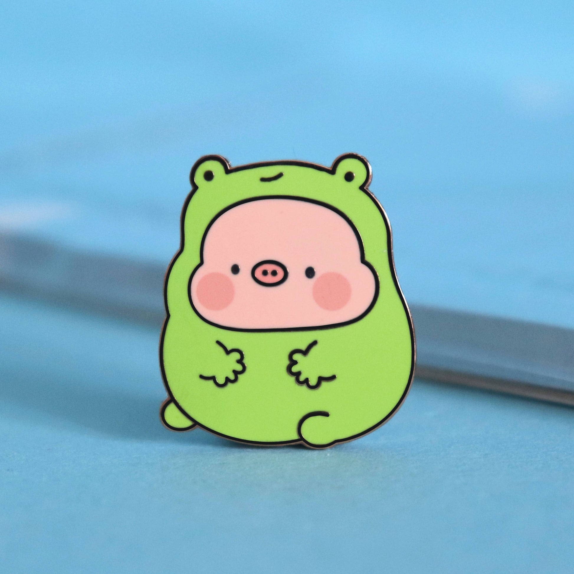 Piggy Frog Costume - Enamel Pin