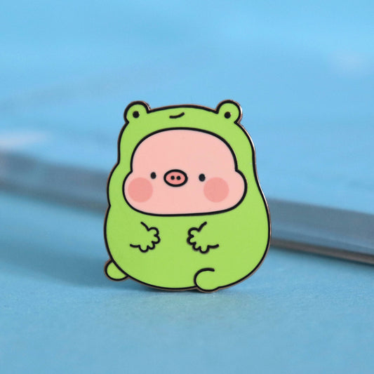 Piggy Frog Costume - Enamel Pin