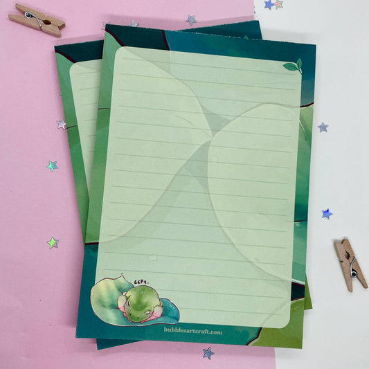 Sleepy Frog A6 Notepad - 50 Tear-Off Lined Sheets