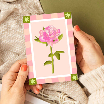 Pink Flower - A6 Card