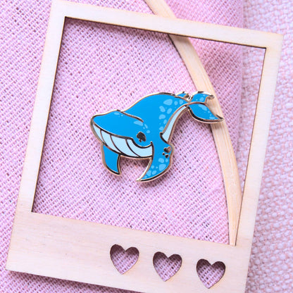 Cute Blue Whale Pup - Enamel Pin