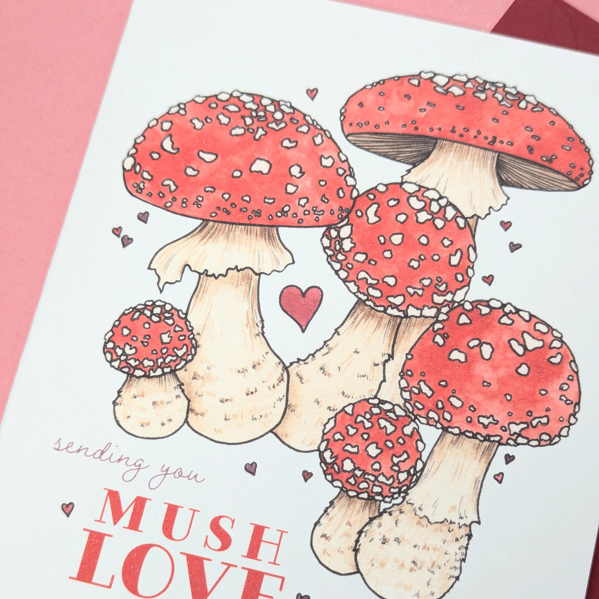 Mushroom Birthday Card - Sending Mush Love