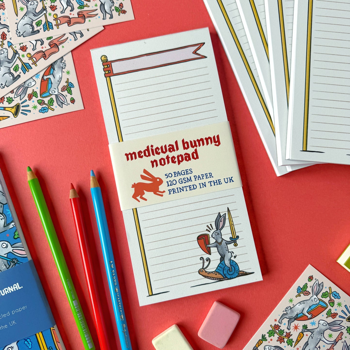 Duelling Bunnies Medieval - DL Notepad