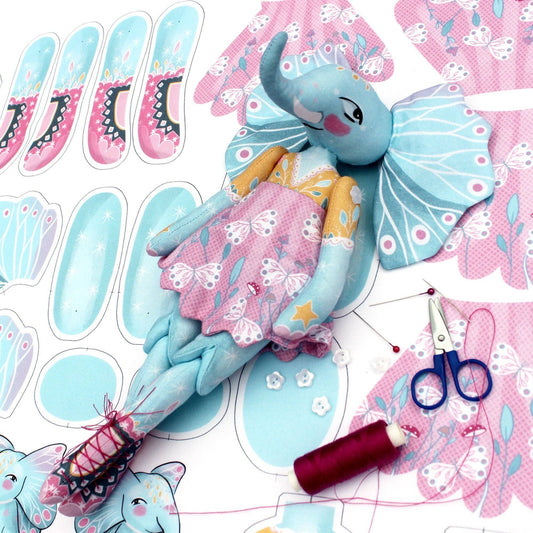 DIY Dolly Kit - Esme the Elephant Doll