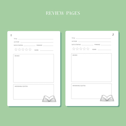 Whimsical Reading Journal – Book Review Notebook