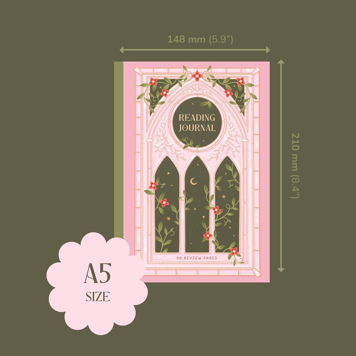 Romantasy Reading Journal – Book Review Notebook
