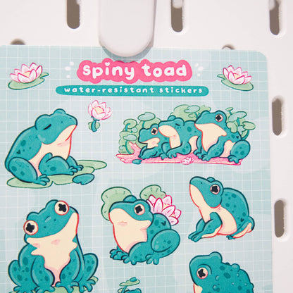 Sleepy Pond Toad - Sticker Sheet