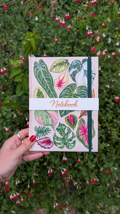 Tropical Leaves - Hard Cover Notebook