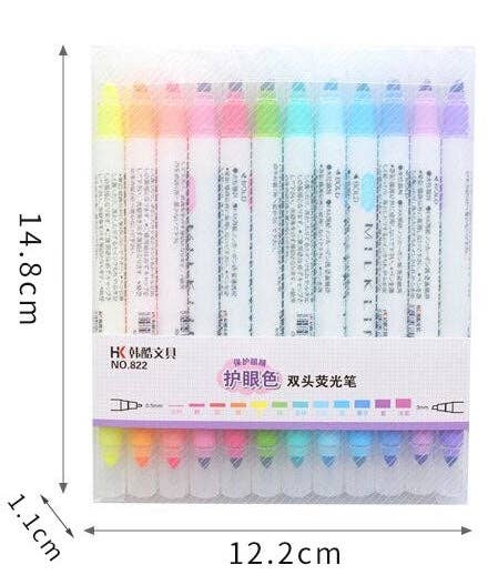 Milkyliner Colourful Dual Pens - 12 set