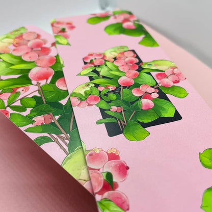 Snowberries Frog Bookmark | Frog Art | Cute Bookmark
