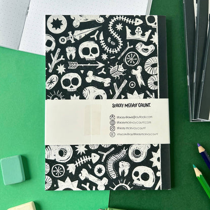 Skull and Bones - A5 Dotted Notebook