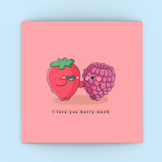 Cute Berry Card - Square Card